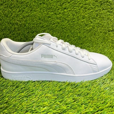Puma Smash V2 L Mens Size 11.5 White Athletic Leather Walking Shoes Sneakers - Image 1 of 4