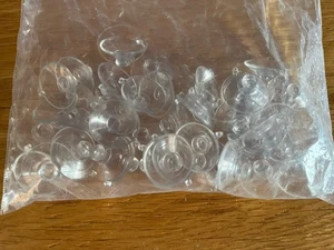 43x  20mm Round Button Suction Cups Rubber Window Mushroom Suckers JOB LOT - Picture 1 of 3