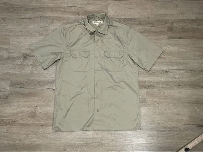 Amazon Essentials Men's Sz M Utility Safari Workwear Button-Down Shirt Khaki - Image 1 of 4