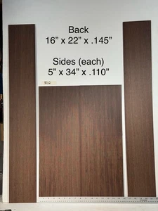 Juego de parte posterior y laterales de guitarra acústica WENGE aserrada en cuartos - madera tono madera Luthier - Imagen 1 de 3