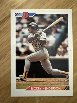 B1G1 50% Off • Rickey Henderson Oakland Athletics • 1992 Bowman #166 - Image 1 of 2
