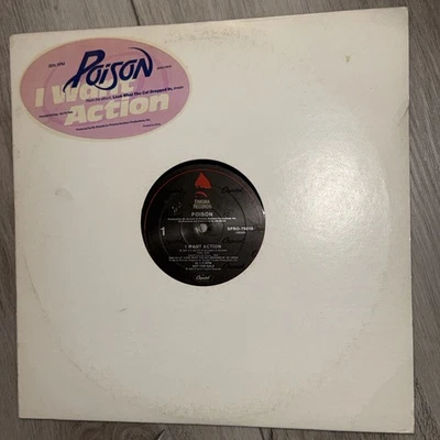Poison Promo Vinyl 12” Glam Rock Y2K Gen Z Rare Vintage I Want Action Enigma Foto 1 de 4