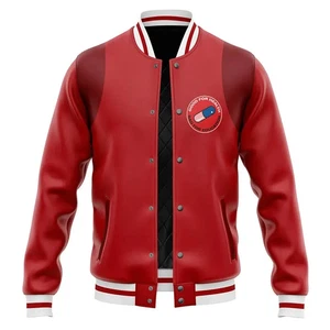 New Handmade Good for Health Bad for Education Varsity Leather Jacket - Picture 1 of 5