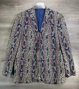 Vintage Steegan Blazer 100% Handprinted Batik Cotton Northern Ireland - Picture 1 of 7