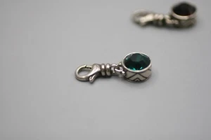 Silpada Sterling Silver Charm Clip On Birthday Bliss Collection Emerald May S38 - Picture 1 of 1