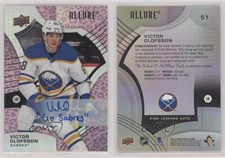 2021-22 Upper Deck Allure Pink Leopard Auto Victor Olofsson #51 Auto