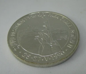 Alte Malta Silber Münze Gedenkmünze 1990 Papstbesuch - Bild 1 von 3