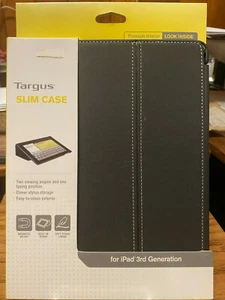 New Targus Slim Case iPad 3 3rd Generation Black Magnetic On Off Built in Stand - Picture 1 of 3