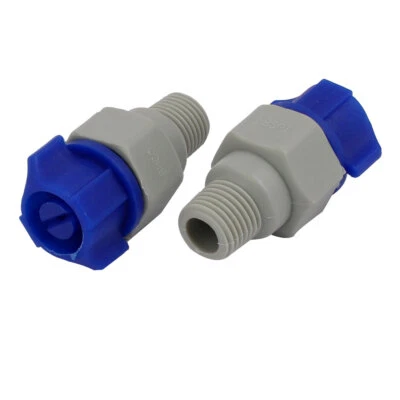 10pcs 1/4PT Dia Thread Plastic Garden Spray Sprayer Flat Jet Nozzle Gray Blue - Image 1 of 2