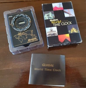 Vintage Global World Time Clock w Box & Instructions SP13342 - Picture 1 of 6