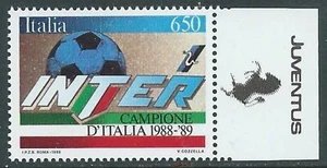 1989 ITALIA INTER CAMPIONE ITALIA CALCIO APPENDICE JUVENTUS MNH ** - RC13-5 - Imagen 1 de 1