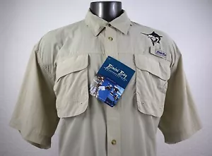 NEW Bimini Bay Outfitters LTD Fish Embroidered Vented Men's Shirt Sz XXL - Picture 1 of 8