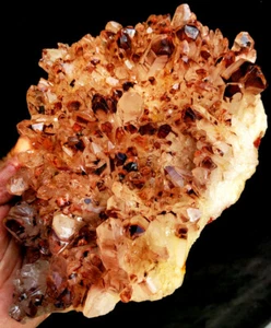 1071g Natural Phantom Red Ghost "pyramid" Crystal Cluster Specimen/Brazil ip1398 - Picture 1 of 12