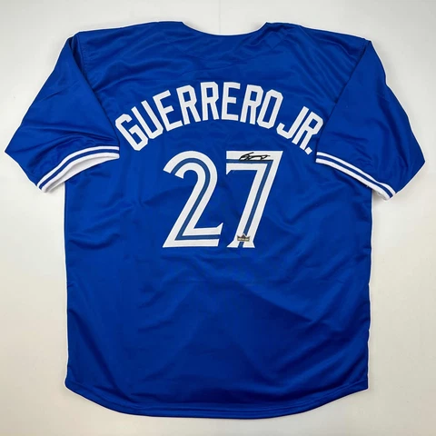 Facsimile Autographed Vladimir Vlad Guerrero Jr. Toronto Blue Reprint Jersey XL Cover