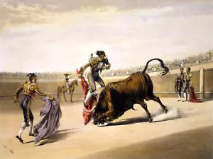 4007. Spanischer Kampf mit Stier im Stierkampf. POSTER. Heimschule Kunstdekor - Bild 1 von 1