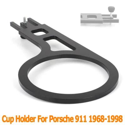 Cupholder For Porsche 911 with Seat Tracks 1968-1998 Cup Holder Bracket - Black - Image 1 of 4