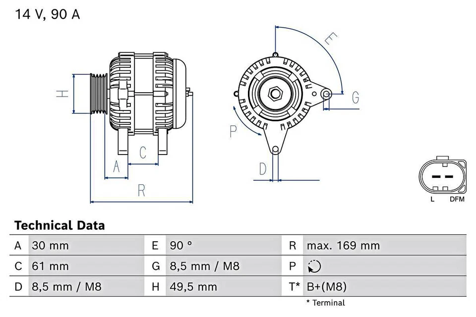 Generador BOSCH para SEAT Mii Skoda Citigo VW Fox Load Up Voyage 0986083870 - Imagen 1 de 1