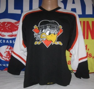 Camiseta deportiva de hockey vintage East Side Falcons para hombre grande punto al aire años 80 90 CCM RARA - Imagen 1 de 9