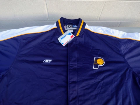NEW VINTAGE AUTHENTIC REEBOK INDIANA PACERS NBA  JACKET SZ  4XL Cover