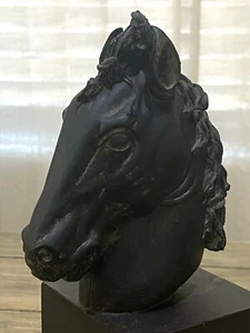 Vintage Horse Head Sculpture Equestrian Pony Decor Bust Polystone Stylized - Picture 1 of 6