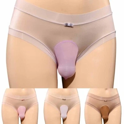 Mutandine uomo sexy Sissy marsupio pizzo trasparente perizoma lingerie intimo gay perizoma - Immagine 1 di 4