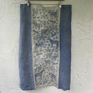 Lapuan Kankurit of Finland Half Apron 100% Linen Blue/White Cottage New W/O Tags - Picture 1 of 9