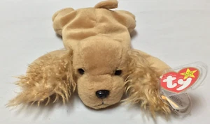 TY Beanie Baby Spunky Cocker Spaniel #4184 Etikett FEHLER - Bild 1 von 14