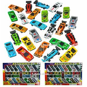 25pc Die Cast Metal Kids Cars F1 Racing Vehicle Children Toy Play Xmas Gift Set