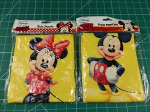 Disney Classic Mickey and Minnie Rain Ponchos 1 of each, Yellow - Picture 1 of 6