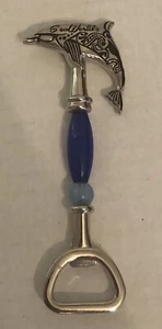 Seaworld Dolphin Bottle Opener Silver & Blue - Picture 1 of 5