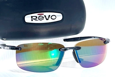 NUEVO REVO DESCEND N Negro Brillante POLARIZADO Lente Evergreen Gafas de Sol 4059 01 GN Foto 1 de 4