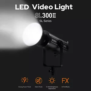 Godox SL300II LED Video Light 320W 5600K Daylight Studio Photography Lighting - Picture 1 of 7