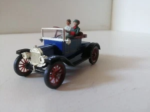 Dinky Toys 475GB Ford T blau Cabrio offen mit 2 Figuren 1/43 Original - Bild 1 von 6