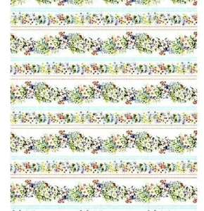 Wilmington 39670 143 MEADOW BLOOM THE BORDER PRINT BTY - Picture 1 of 1