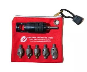 AIRCRAFT TOOLS STANDARD COUNTERSINK CAGE / MICROSTOP 5PC FRACTION CUTTER KIT 1 - Picture 1 of 3