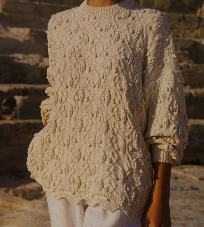 Hayfield Knitting Pattern 4371 Cabled 4 Ply Sweater 30-40" - Image 1 of 1