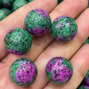 Top 5 pezzi! Sfera di quarzo zoisite naturale sfera di cristallo guarigione 20 mm - Foto 1 di 8