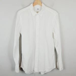 UNIQLO Mens Size M Oxford Slim Fit Long Sleeve White Shirt - Picture 1 of 6