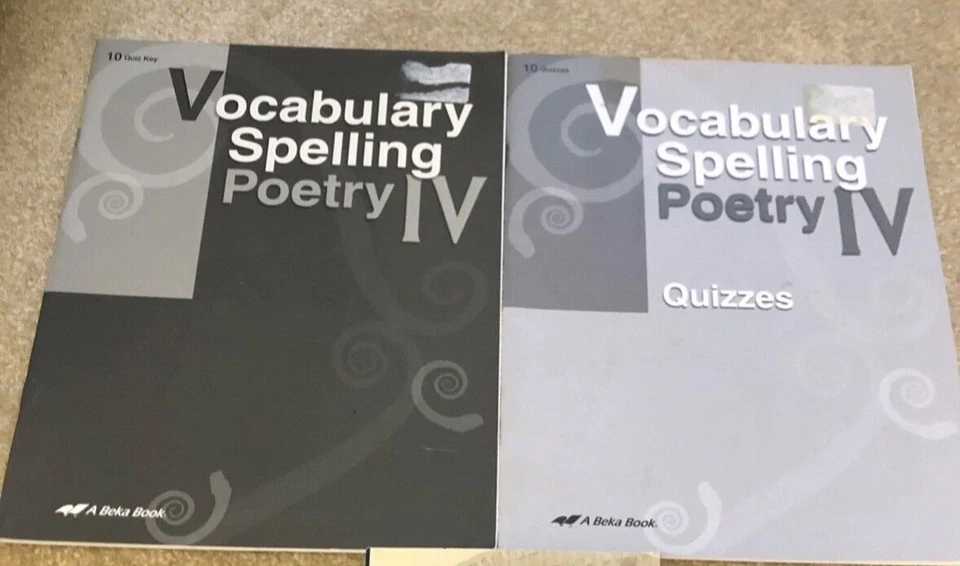 abeka 10th grade vocab spell poetry IV test, Quiz and key - Image 1 of 1