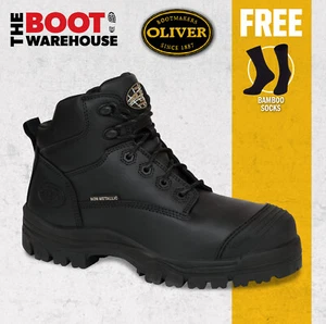 Oliver Black 45640z 130mm Composite Safety Toe Zip Work Boots 45-640z NEW STYLE! - Picture 1 of 8