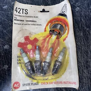 Bedford CF AC Delco 42TS Spark Plug Set On Display Card - Picture 1 of 1