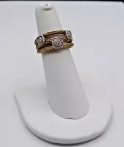 Charriol 18k Gold Triple Cable Ring - Bild 1 von 7