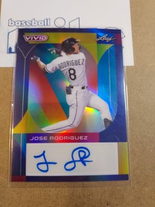 2022 Leaf Vivid Jose Rodriguez Navy Blue Auto #6/30 White Sox RC BA-JR1