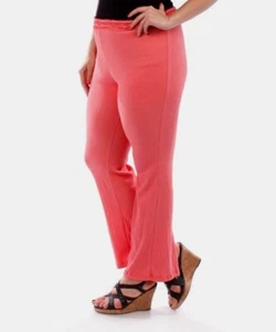 Nuevos Pantalones de Gasa Tejidos de Coral con Revestimiento en Talla XL EE. UU. - Imagen 1 de 3