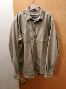 LL Bean Men's XLARGE Brown Canvas Barn Coat Jacket RN 71341 EUC - Picture 1 of 4