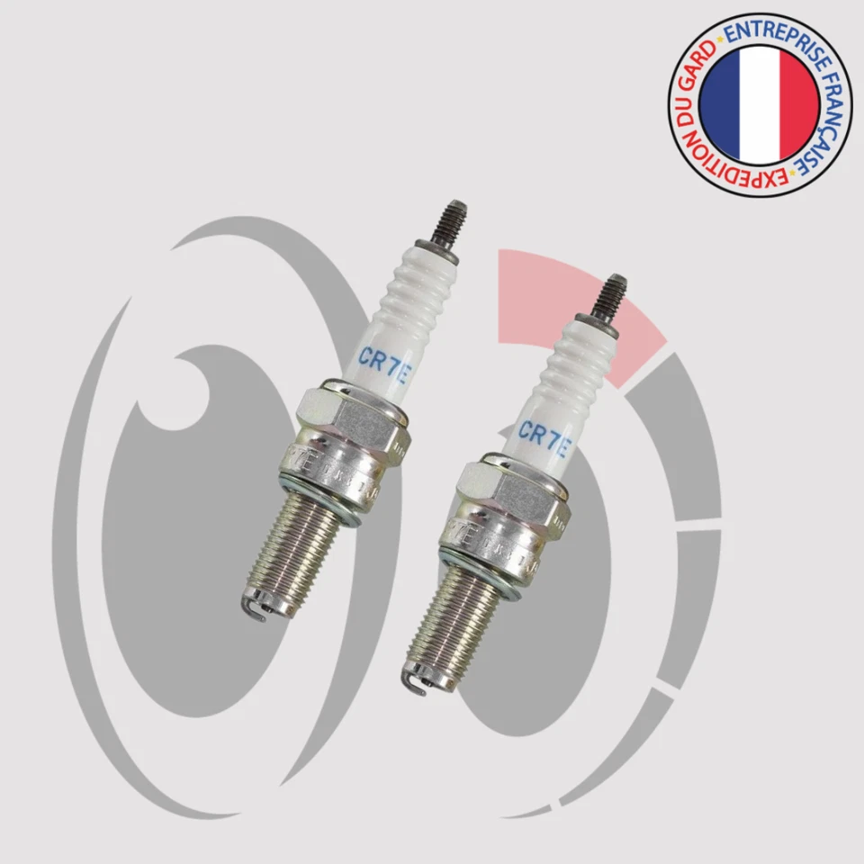 NGK Bougie d'allumage CR7E x2 pour YAMAHA XP 500 TMAX 2001 à 2016 T-MAX - Photo 1/1