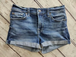 7 For All Mankind cuffed jean shorts size 25 stretch - Picture 1 of 5