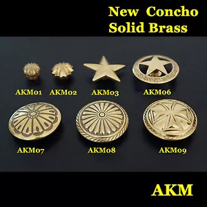 Quality Solid Brass Western Concho Saddle Tack Craft Concho Leather craft - Picture 1 of 18