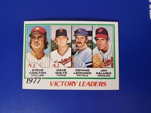 1978 Topps #205 1977 Victory Leaders Steve Carlton Jim Palmer EXMT *MMCARDS*