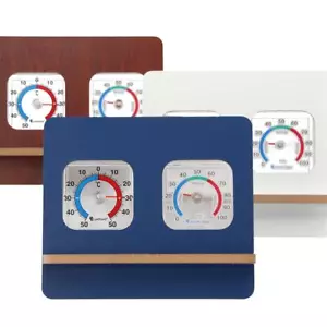 Innen Thermometer und Hygrometer mit Holzständer Set Wohnung Zimmer Raumklima - Bild 1 von 15